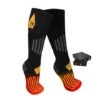 ActionHeat Rechargeable Heated Socks 3.7v -Men Skiing Store action heat 3.7v rechargable battery heated cotton socks black yellow