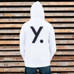 YES Zip Hoodie - Men's -Men Skiing Store fw22 23 high res yes. 22 23 snowboard apparel y.22.hom .yzh .wh 2