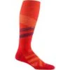 Darn Tough Pennant RFL OTC Ultra-Lightweight Socks - Men's -Men Skiing Store fw23 darntough pennantrfl otcultralightweight flame