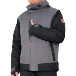 Obermeyer Grommet Jacket - Men's -Men Skiing Store fw23 obermeyer mensgrommetjacket coal 4