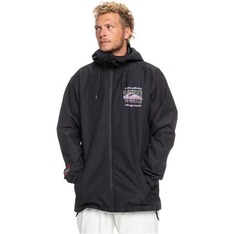 Quiksilver High In The Hood Jacket - Men's Quiksilver High In The Hood Jacket - Men's -Men Skiing Store fw23 quiksilver menshighinthehoodjacket trueblack 1