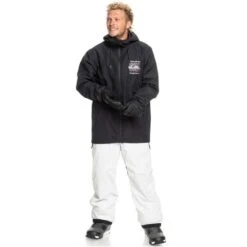 Quiksilver High In The Hood Jacket - Men's 4 Quiksilver High In The Hood Jacket - Men's -Men Skiing Store fw23 quiksilver menshighinthehoodjacket trueblack 3