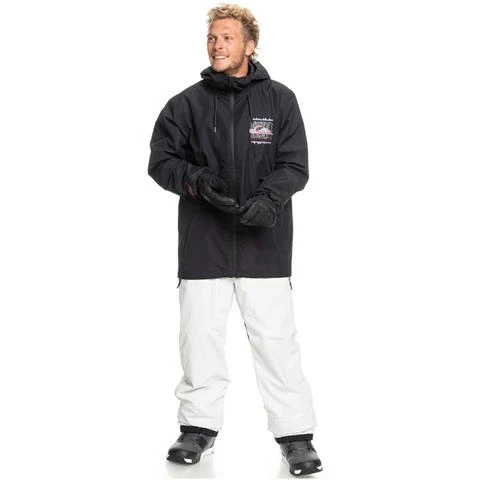 Quiksilver High In The Hood Jacket - Men's Quiksilver High In The Hood Jacket - Men's -Men Skiing Store fw23 quiksilver menshighinthehoodjacket trueblack 3