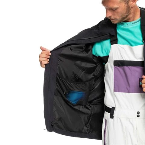 Quiksilver High In The Hood Jacket - Men's Quiksilver High In The Hood Jacket - Men's -Men Skiing Store fw23 quiksilver menshighinthehoodjacket trueblack 4