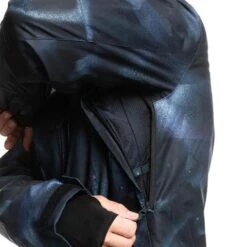 Quiksilver Mission Printed Jacket - Men's -Men Skiing Store fw23 quiksilver mensmissionprintedjacket insigniabluefragment 7