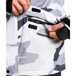 Quiksilver Mission Printed Jacket - Men's -Men Skiing Store fw23 quiksilver mensmissionprintedjacket snowwhitecamopower 5