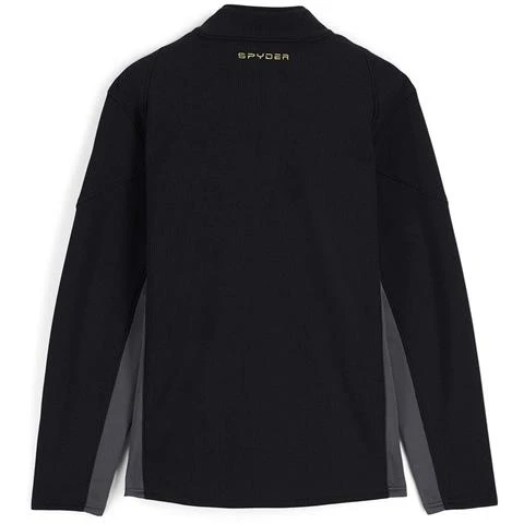 Spyder Bandit Full Zip Fleece Jacket - Men's Spyder Bandit Full Zip Fleece Jacket - Men's -Men Skiing Store fw23 spyder mensbanditfullzipfleecejacket blackcitron 2