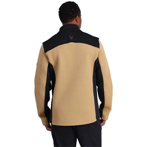 Spyder Encore Half Zip Fleece Jacket - Men's Spyder Encore Half Zip Fleece Jacket - Men's -Men Skiing Store fw23 spyder mensencorehalfzipfleecejacket blacktannin 2