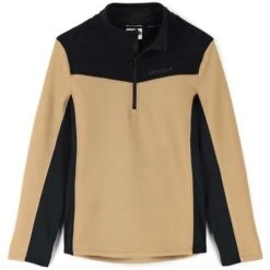 Spyder Encore Half Zip Fleece Jacket - Men's 8 Spyder Encore Half Zip Fleece Jacket - Men's -Men Skiing Store fw23 spyder mensencorehalfzipfleecejacket blacktannin 3