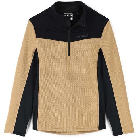 Spyder Encore Half Zip Fleece Jacket - Men's Spyder Encore Half Zip Fleece Jacket - Men's -Men Skiing Store fw23 spyder mensencorehalfzipfleecejacket blacktannin 3
