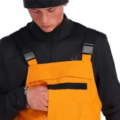 Spyder Sanction Bib - Men's -Men Skiing Store fw23 spyder menssanctionbib desertsun 5