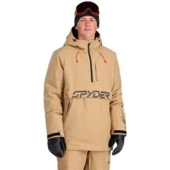 Spyder Signal GTX Insulated Anorak - Men's -Men Skiing Store fw23 spyder menssignalgtxinsulatedanorak tannin 1