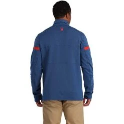 Men Skiing Store -Men Skiing Store fw23 spyder mensspeedfullzipfleecejacket abyssvolcano 2