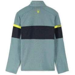 Spyder Speed Full Zip Fleece Jacket - Men's -Men Skiing Store fw23 spyder mensspeedfullzipfleecejacket tundracitron 2