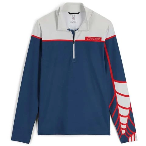 Spyder Spirit of '78 Zip T-Neck - Men's Spyder Spirit Of '78 Zip T-Neck - Men's -Men Skiing Store fw23 spyder mensspiritof78ziptneck glacier abyss 1