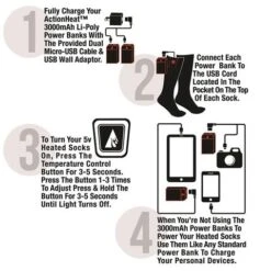 Battery Heated Wool Socks -Men Skiing Store heated wool socks4